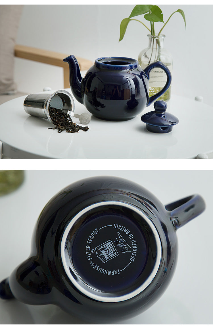 Théière Anglaise Bleu Foncée — 600ml