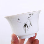 Gaiwan en Porcelaine à Motifs Peint vue sur le motif du gaiwan 