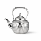 Grande Théière Argentée avec Infuseur 1,2 L — 2 L sur fond blanc 