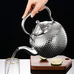 Grande Théière Argentée avec Infuseur 1,2 L — 2 L versement du thé