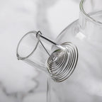 Grande Théière en Verre 1L — 1,8 L vue sur le filtre 