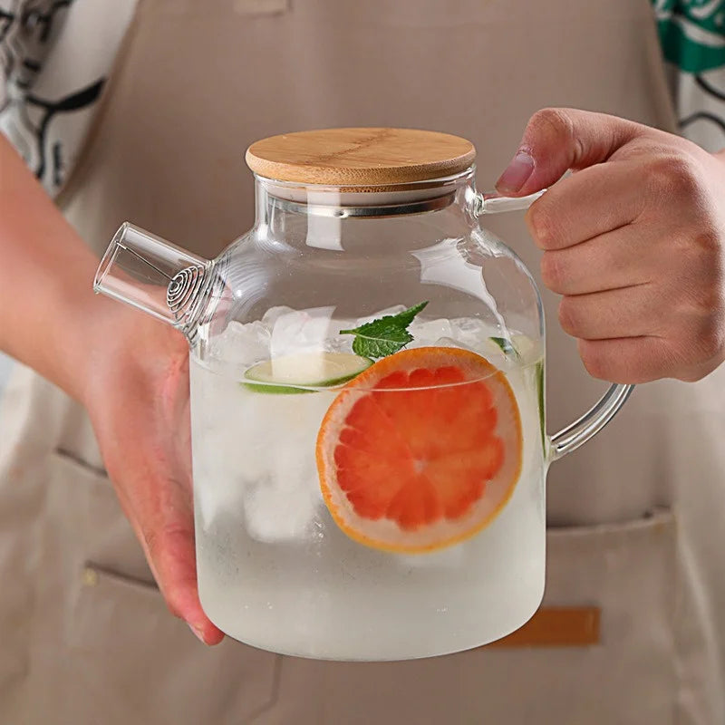 Grande Théière en Verre 1L — 1,8 L dans une main 