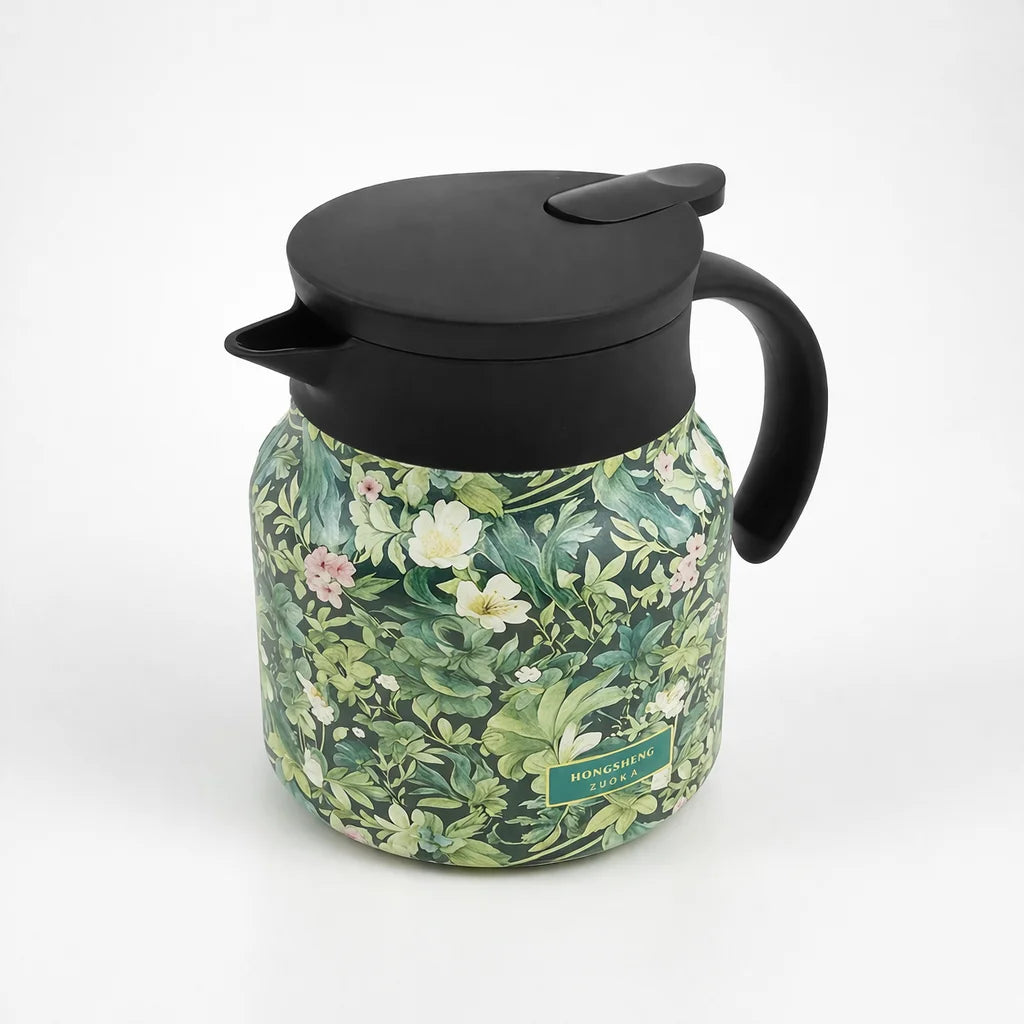 Théière 1L Isotherme Motif Floral vue de haut 