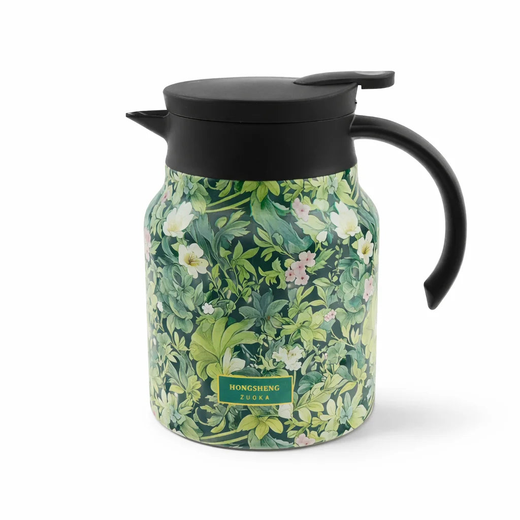 Théière 1L Isotherme Motif Floral sur fond blanc 