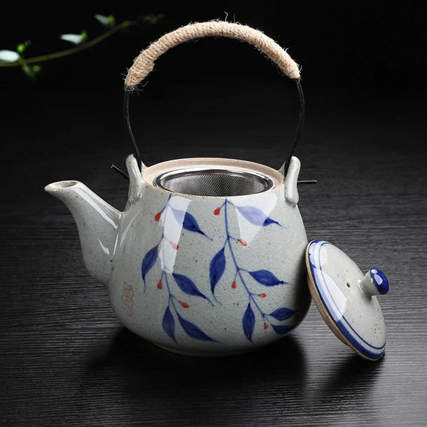 Théière 1L en Porcelaine couvercle ouvert 