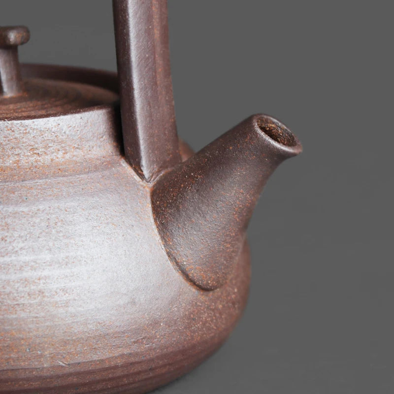 Théière Ancienne Style Japonais Artisanal — 350 ml vue sur le bec 