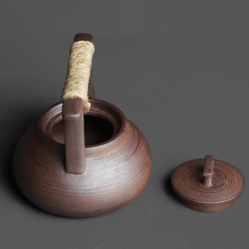 Théière Ancienne Style Japonais Artisanal — 350 ml vue sur l'intérieur 