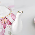 Théière Anglaise Motif Rose vue sur le bec 