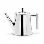 Théière Arabe en Inox Argentée 800 ml sur fond blanc 