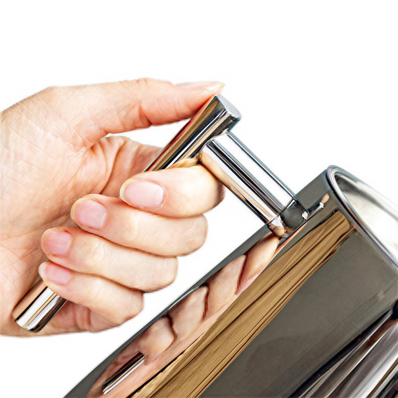 Théière Arabe en Inox Argentée 800 ml vue sur la poignée 