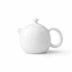 Théière Blanche en Céramique sur fond blanc
