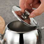 Théière Induction Inox vue sur le couvercle 