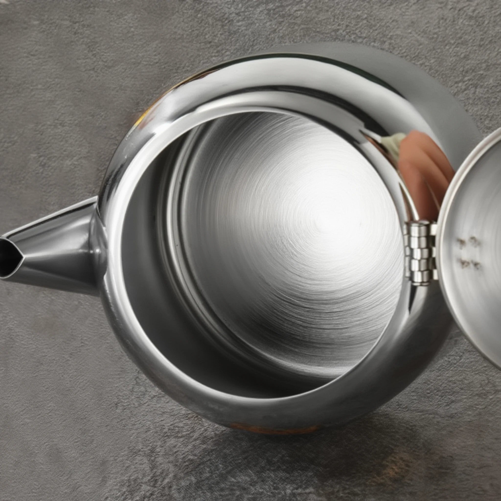 Théière Induction Inox vue sur l'intérieur 
