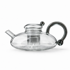 Théière Induction en Verre Borosilicate sur fond blanc