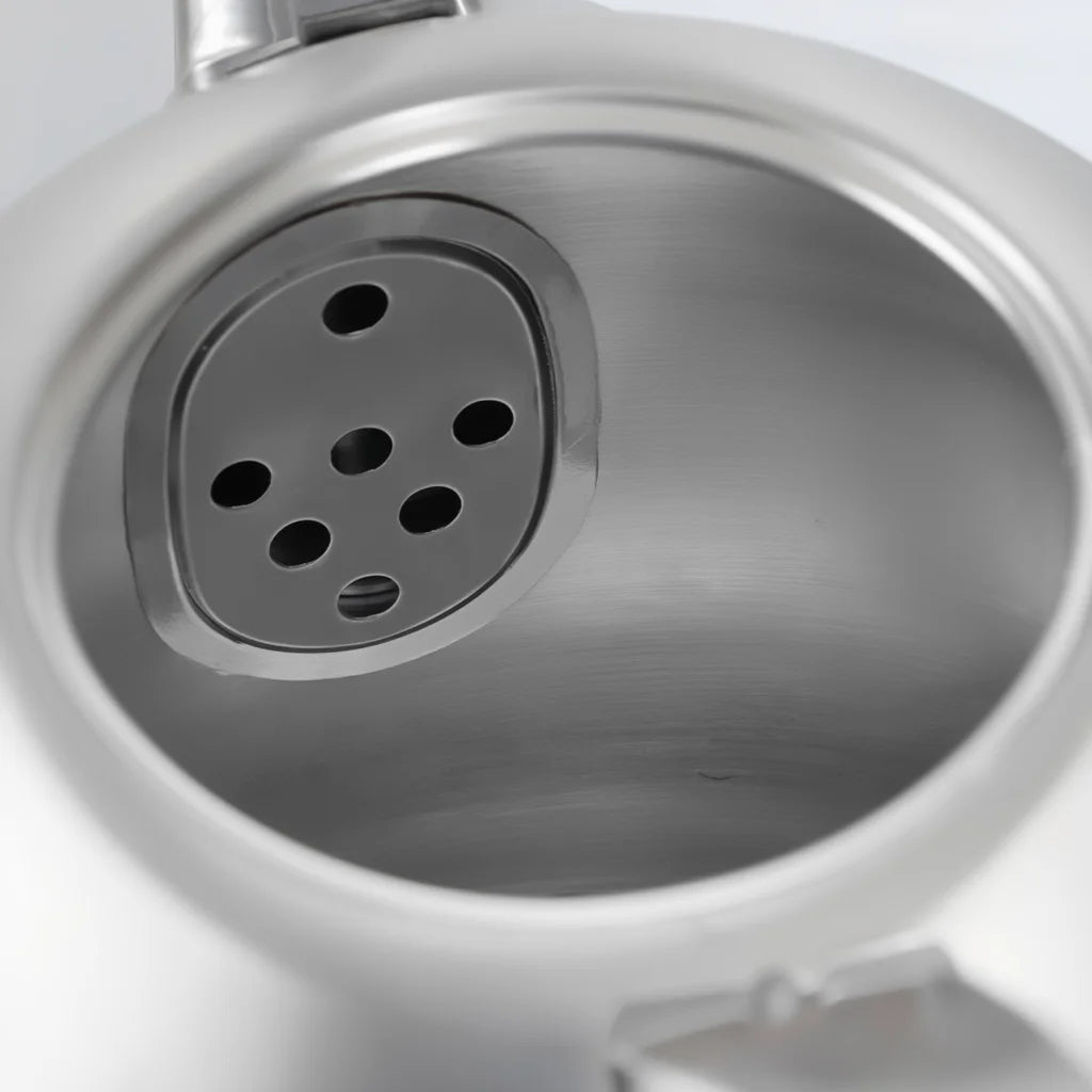Théière Induction en inox avec Infuseur  vue sur la filtration 