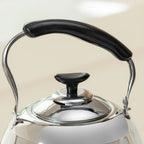 Théière Induction en inox avec Infuseur  vue sur la poignée 