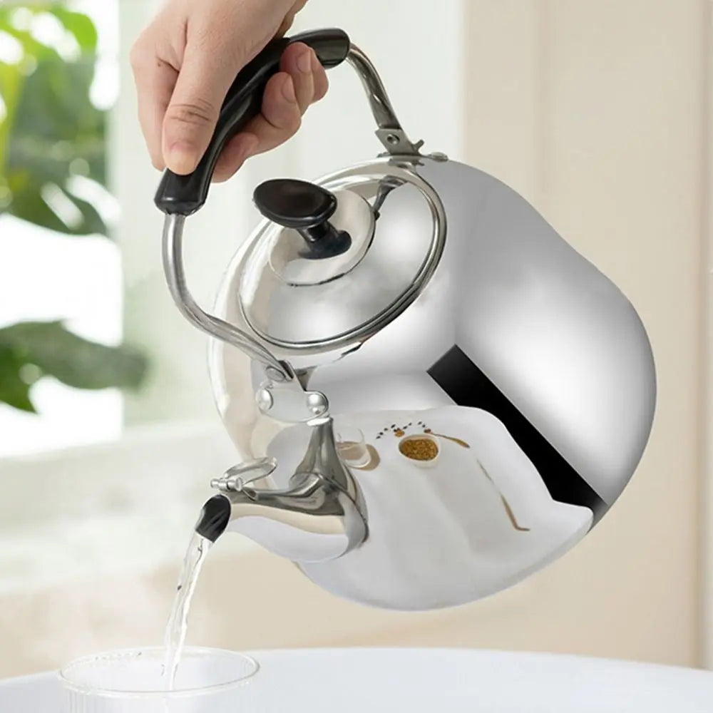 Théière Induction en inox avec Infuseur  versant le thé 