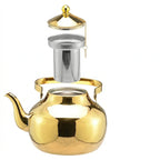 Théière Inox Dorée  de face 