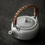 Théière Japonaise Grise vue de haut 