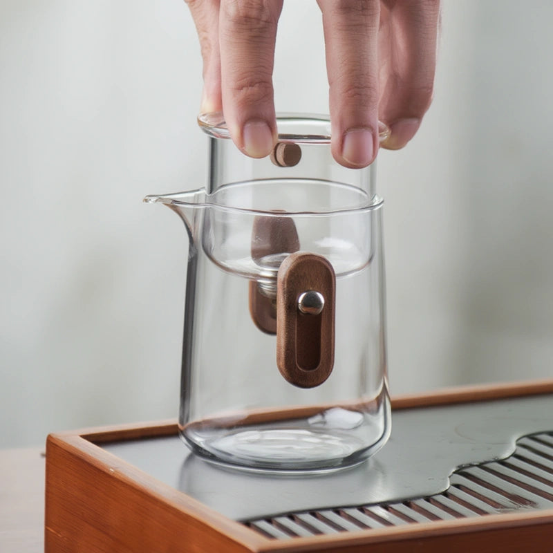 Théière Magnétique en Verre Borosilicate filtre 