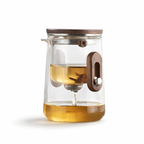 Théière Magnétique en Verre Borosilicate sur fond blanc 