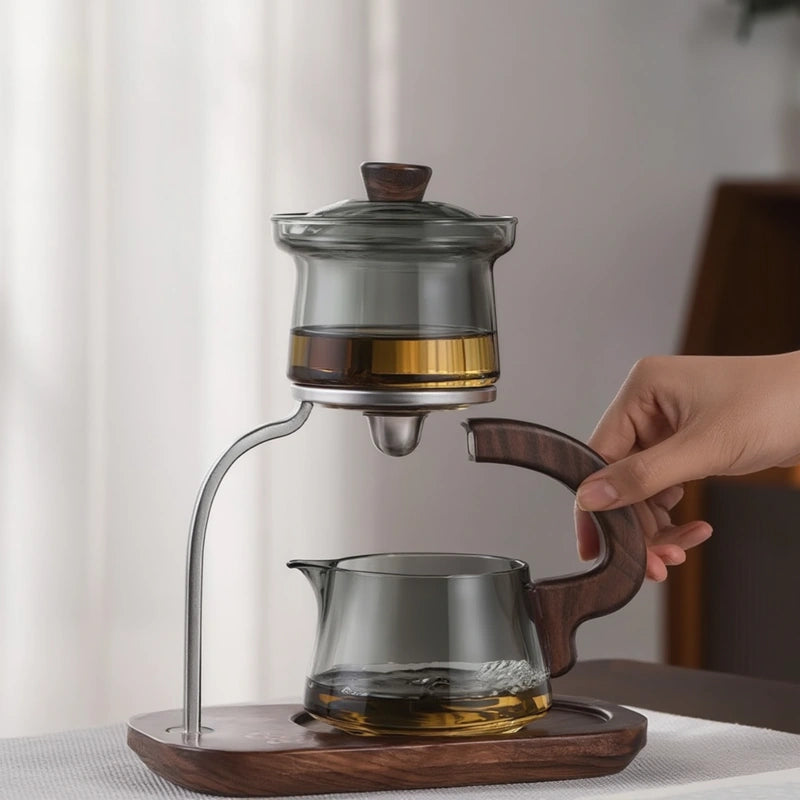 Théière Magnétique en Verre avec Tasse aiment  pas activé 