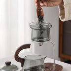 Théière Magnétique en Verre avec Tasse préparant le thé 