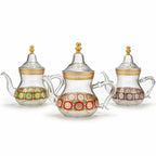 Théière Marocaine en Verre sur fond blanc 