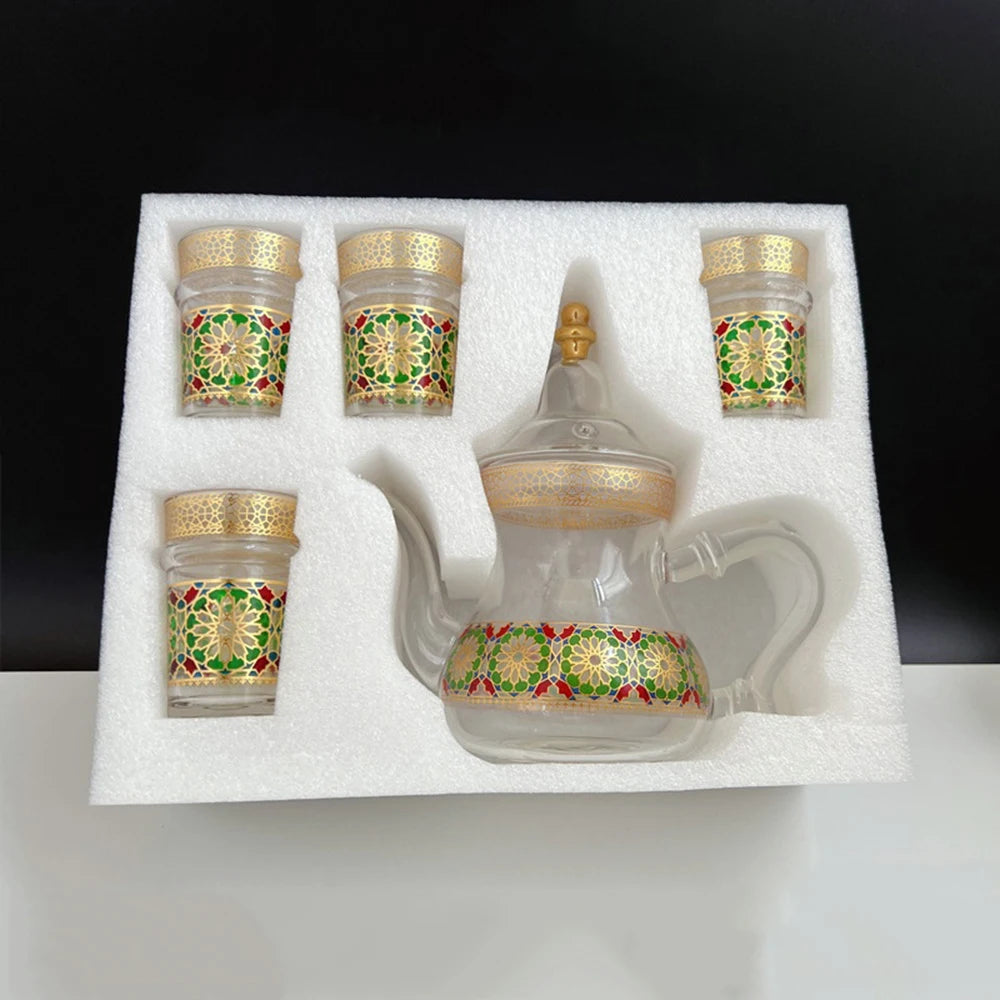 Théière Marocaine en Verre verte 