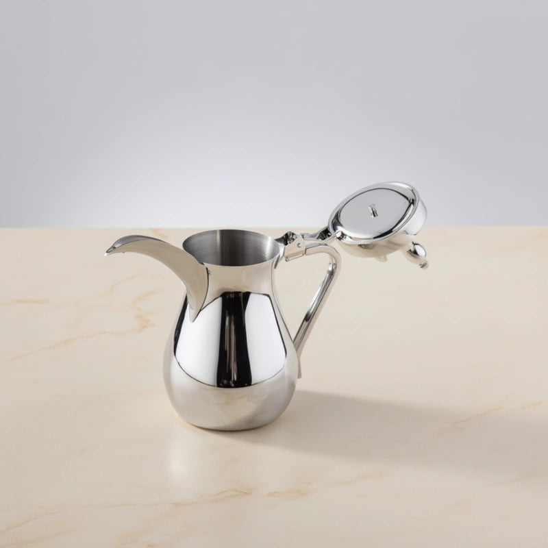 Théière Orientale Argentée en Inox 500 ml vue sur l'intérieure 