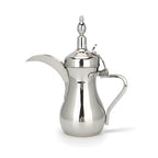 Théière Orientale Argentée en Inox 500 ml sur fond blanc 