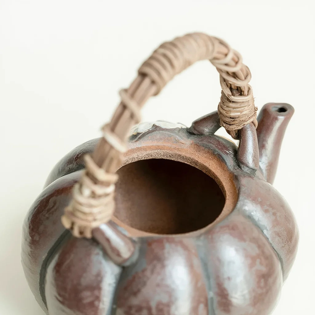 Théière Originale Citrouille  vue sur l'intérieur 