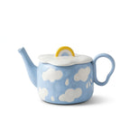 Théière Originale Nuage Bleu sur fond blanc 