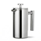 Théière Piston en Inox 350 ml  sur fond blanc 