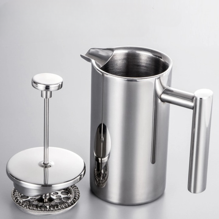 Théière Piston en Inox 350 ml  vue sur l'intérieure 