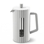 Théière à Piston en Verre Blanc sur fond blanc 