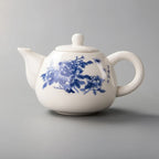 Théière Porcelaine à Motif Bleu de face 