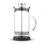 Théière à Piston en Verre Gradué sur fond blanc 