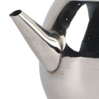 Théière avec Infuseur en Inox Poli Argentée vue sur le bec verseur 