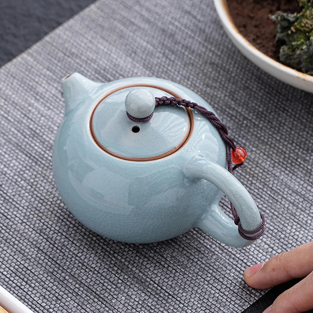 Théière en Céramique Bleu de haut 