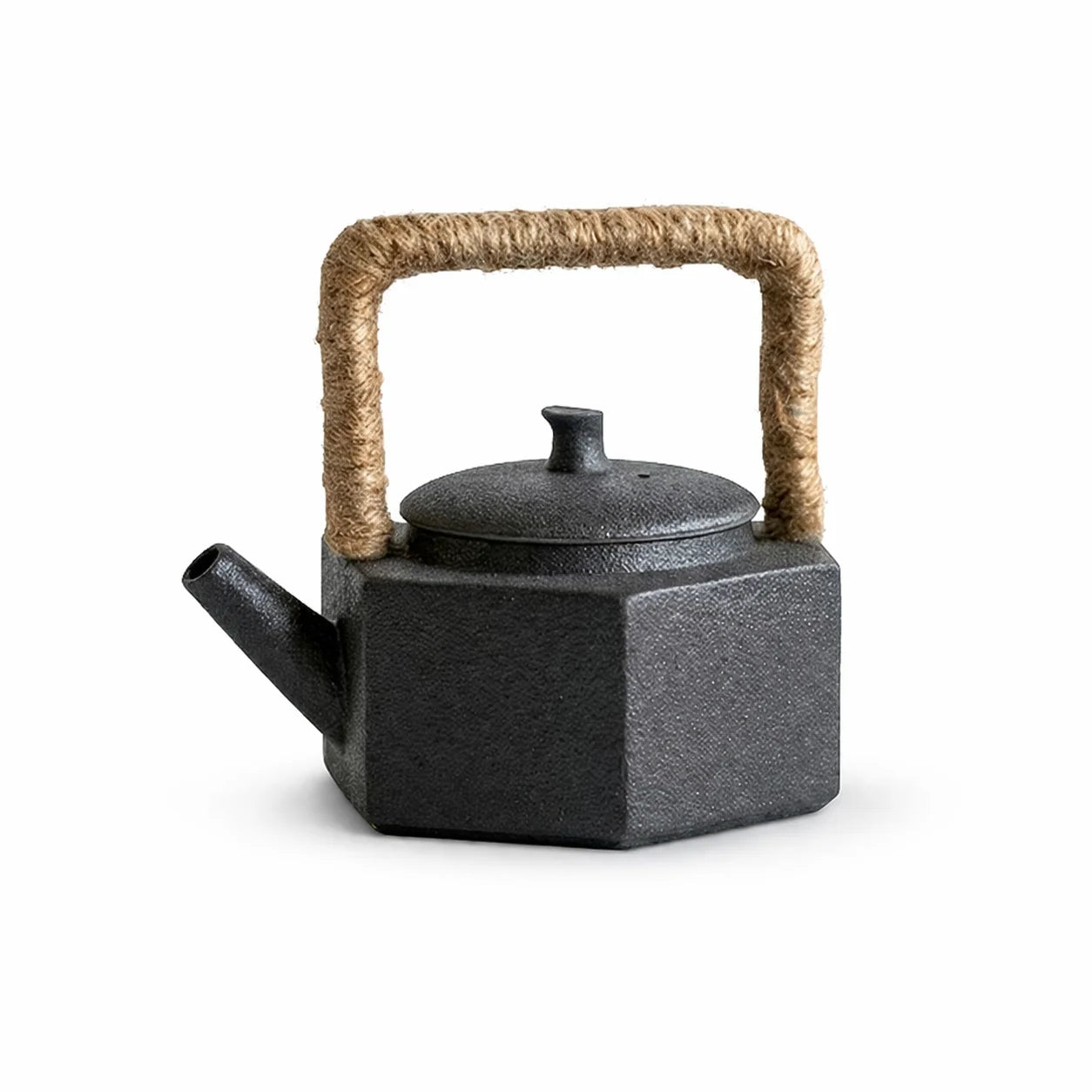 Théière en Grès Noir sur fond blanc 