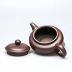 Théière en Terre Cuite de Yixing Marron vue sur l'intérieur 