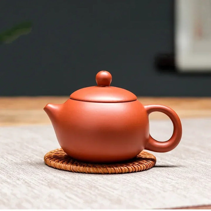 Théière en Terre Cuite de Yixing Ronde Orange 130 ml 