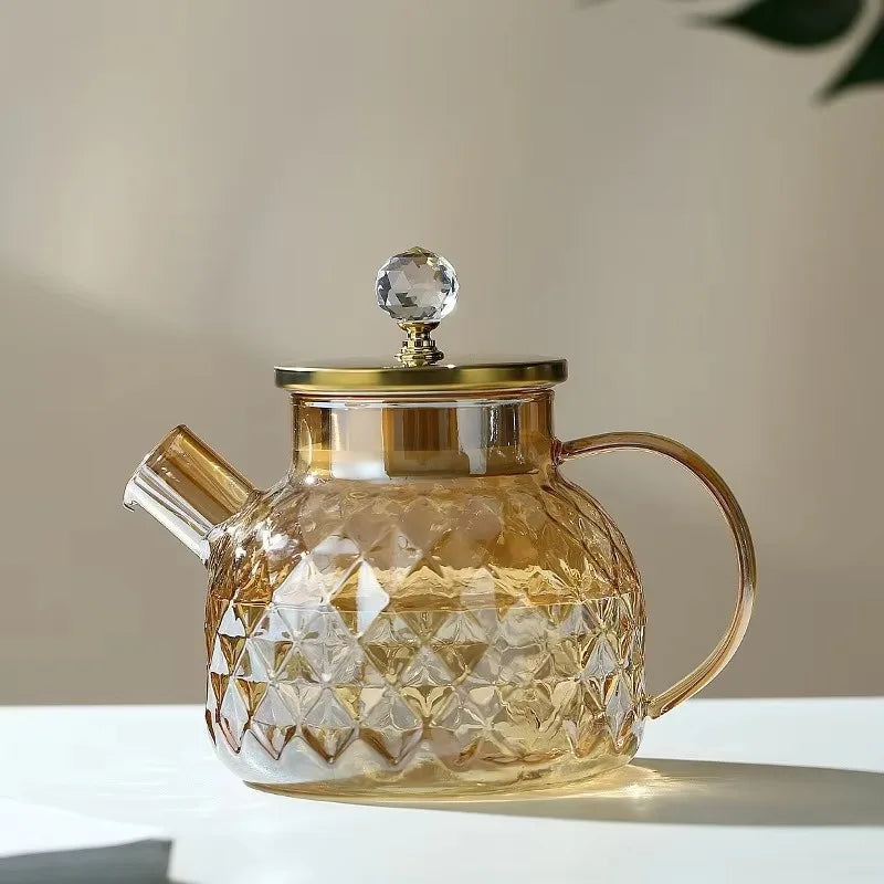 Théière en Verre Borosilicate Texturé format 1L 