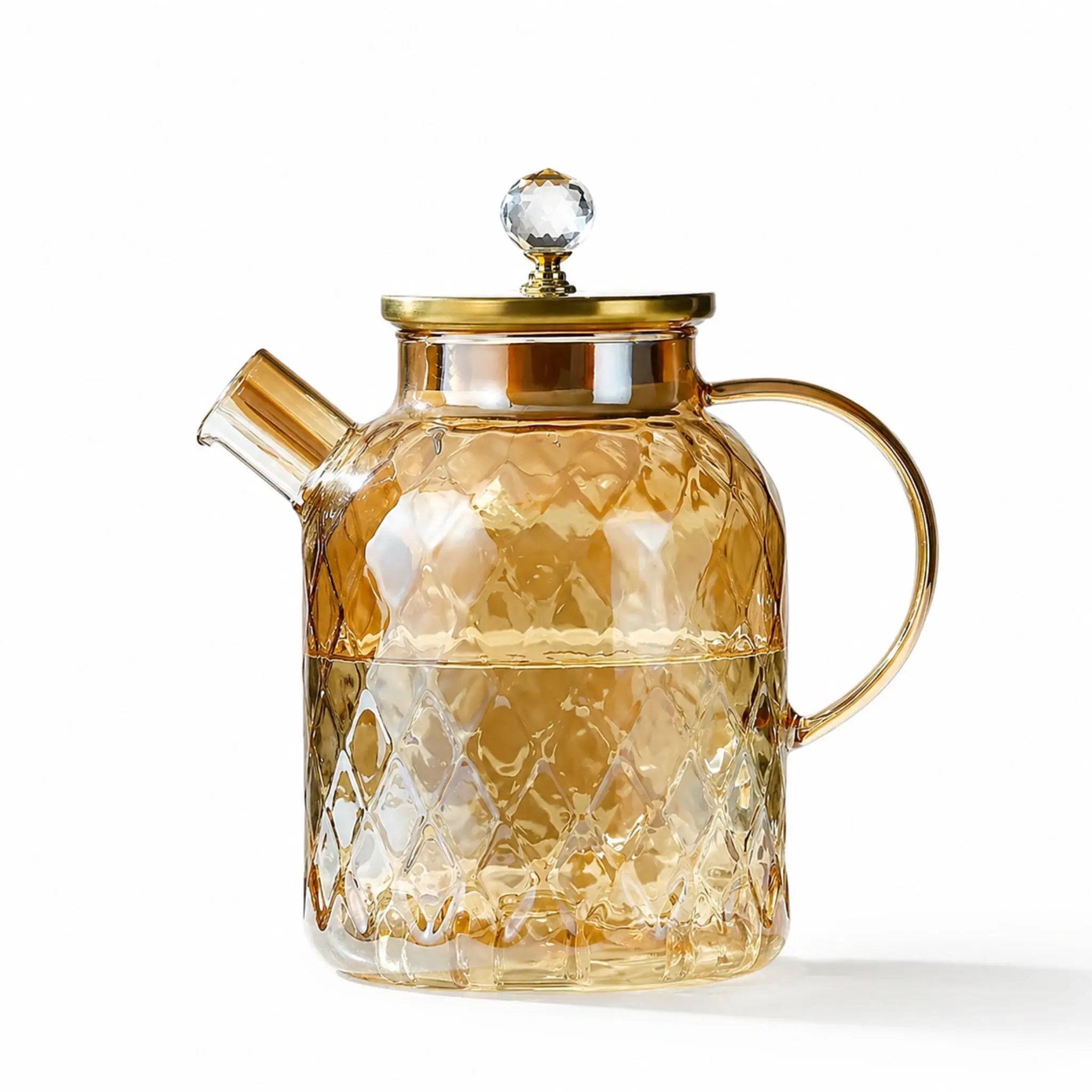 Théière en Verre Borosilicate Texturé sur fond blanc 