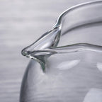 Théière en Verre Ronde vue sur le bec 