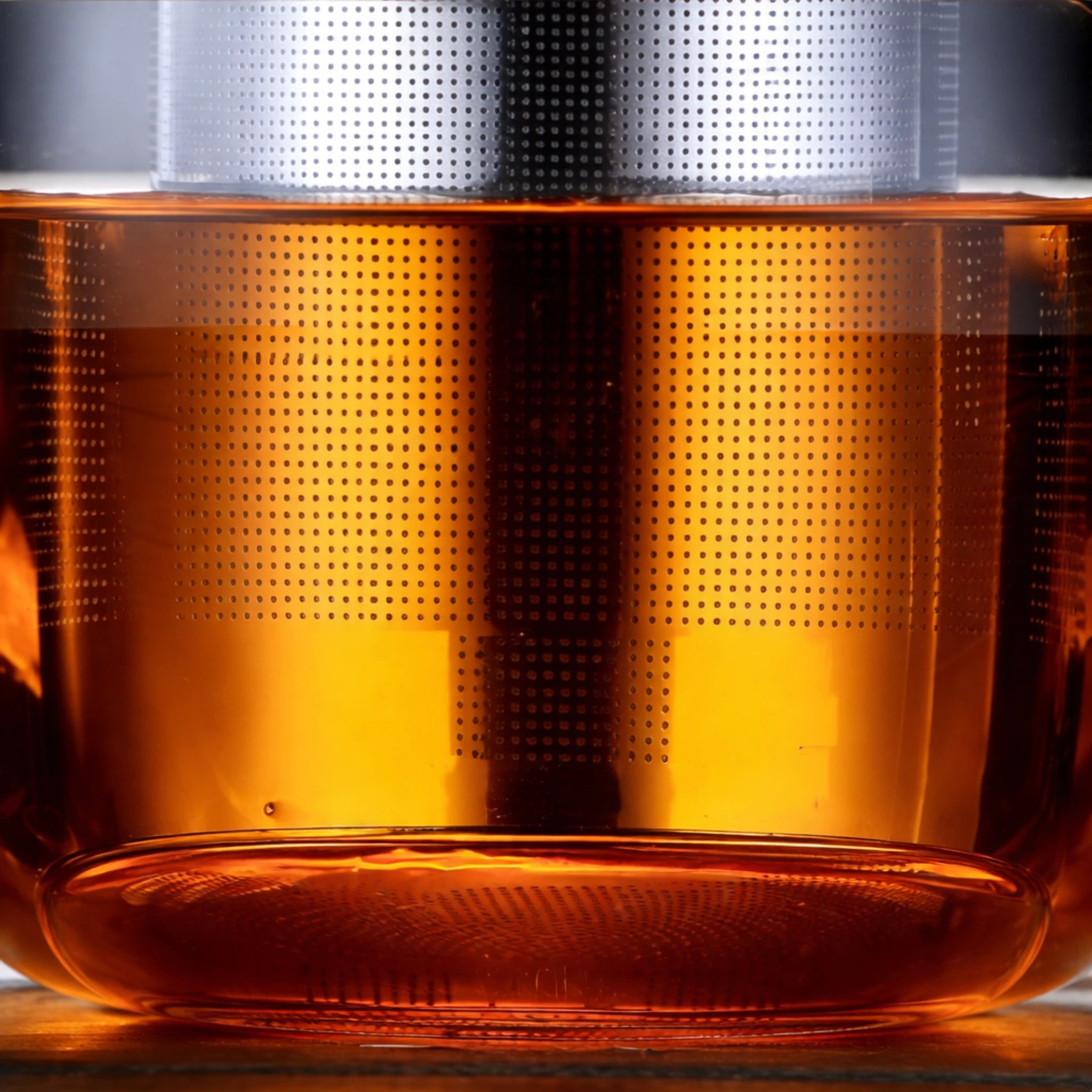 Théière en Verre Ronde filtre 