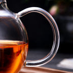 Théière en Verre Ronde poignée 