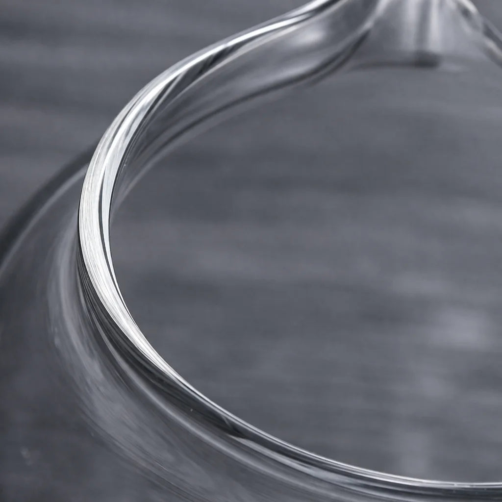 Théière en Verre Ronde vue sur le verre