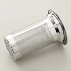 Théière en Verre Ronde vue sur le filtre 